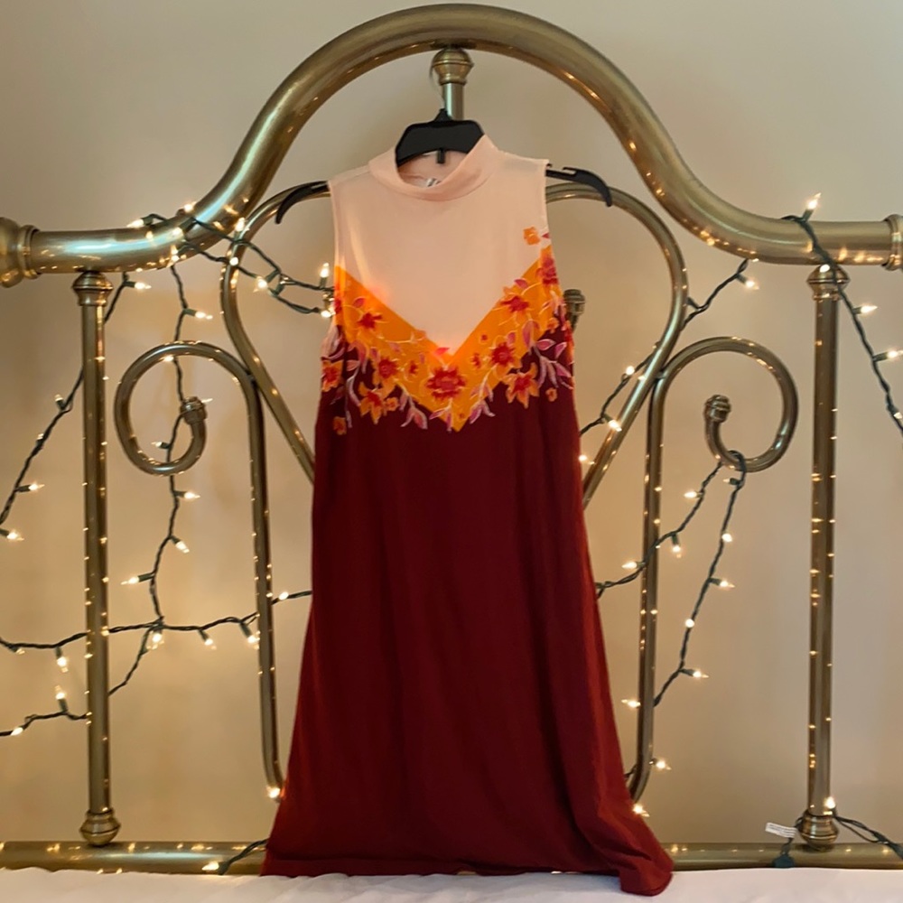 Mudd Red Pink and Orange Dress